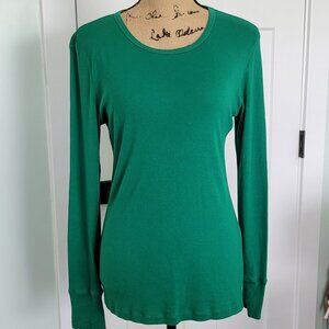 ***Gap Ladies Retro Green Long Sleeve T-shirt Large***
